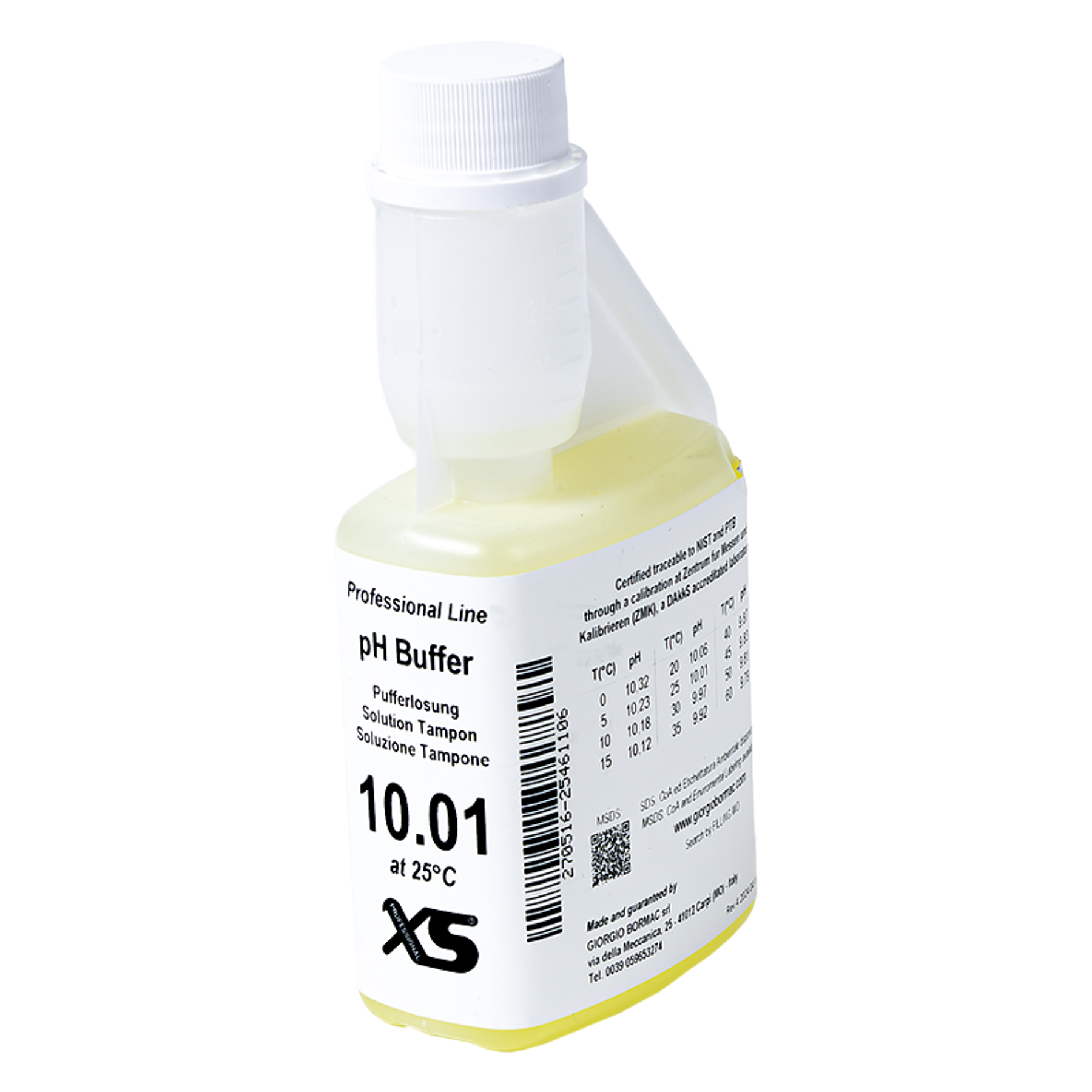 1X250ml XS Professional pH 10.01 ±0.02/25° C, with DKD/DAkks certificate