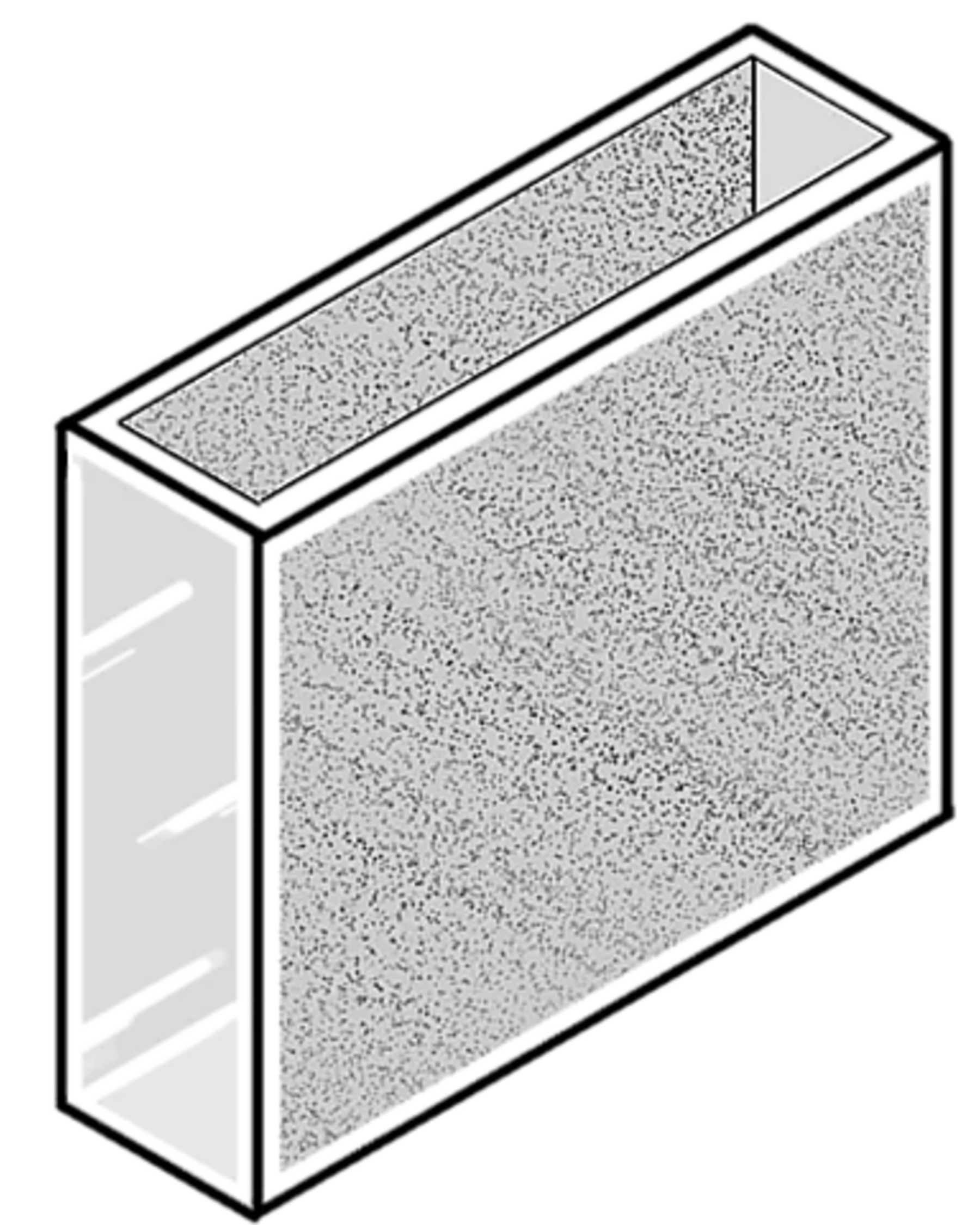 Square cuvettes, optical glass, 30mm. Set of  4pcs