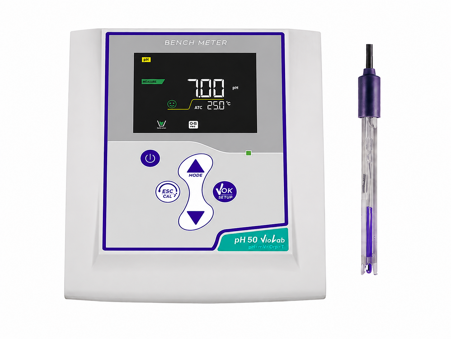 XS pH50 VioLab  Bench pHmeter - Electrode 201 T
