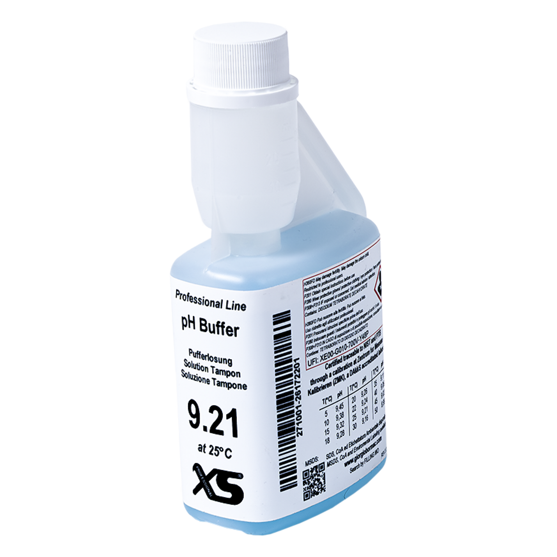 1X250ml XS Professional pH 9.21 ±0.02/25° C, with DKD/DAkks certificate