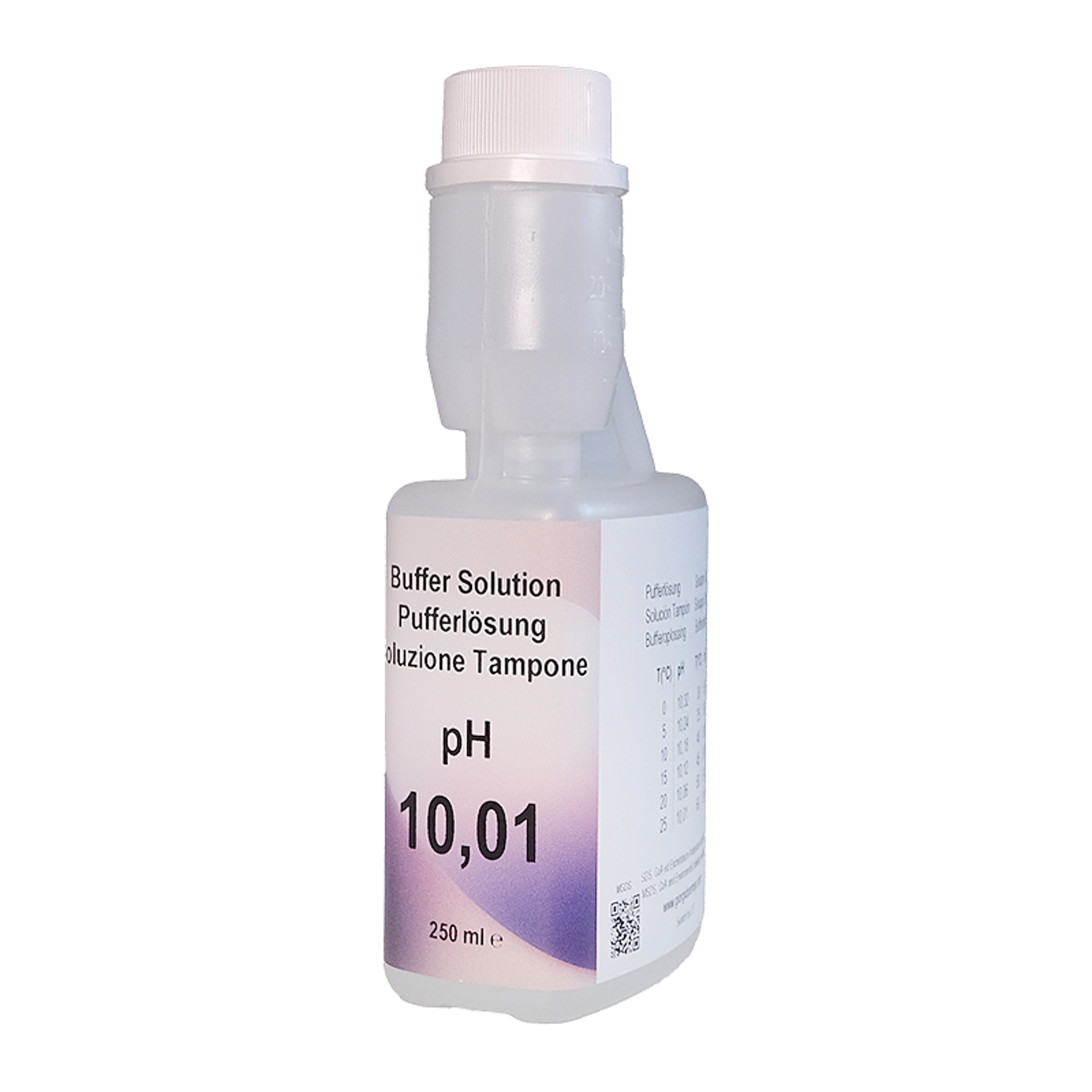 1X250ml XS Solution pH 10.01 ±0.02/25°C ( colourless), with certificate traceable to NIST
