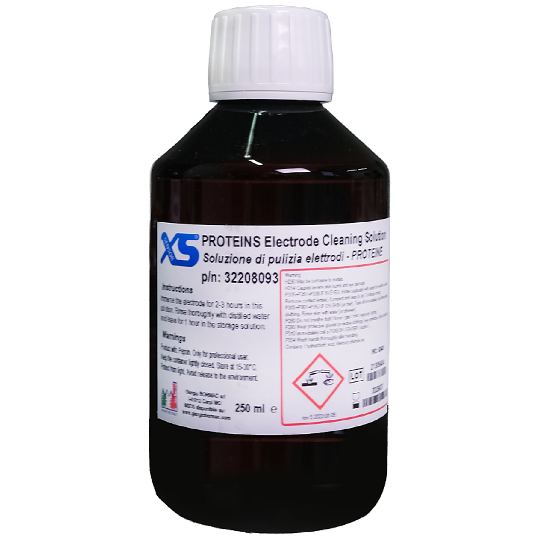 1X250ML XS Cleaning Solution for Proteins UN1789 ACIDO CLORIDRICO IN SOLUZIONE, 8, III, (E) / UN1789 HYDROCHLORIC ACID SOLUTION, 8, III, (E)