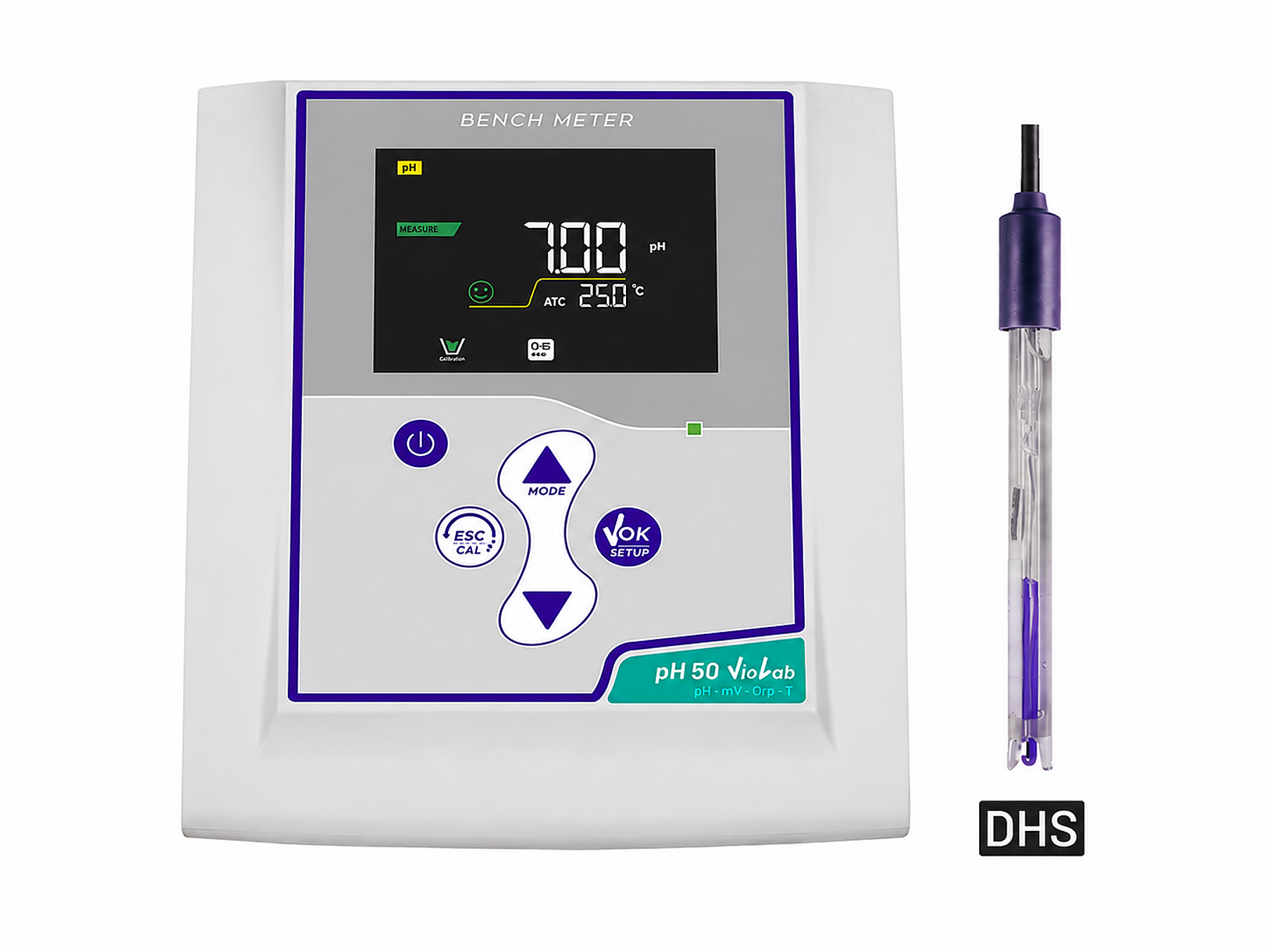 XS pH50 VioLab  Bench pHmeter - Electrode 201 T DHS