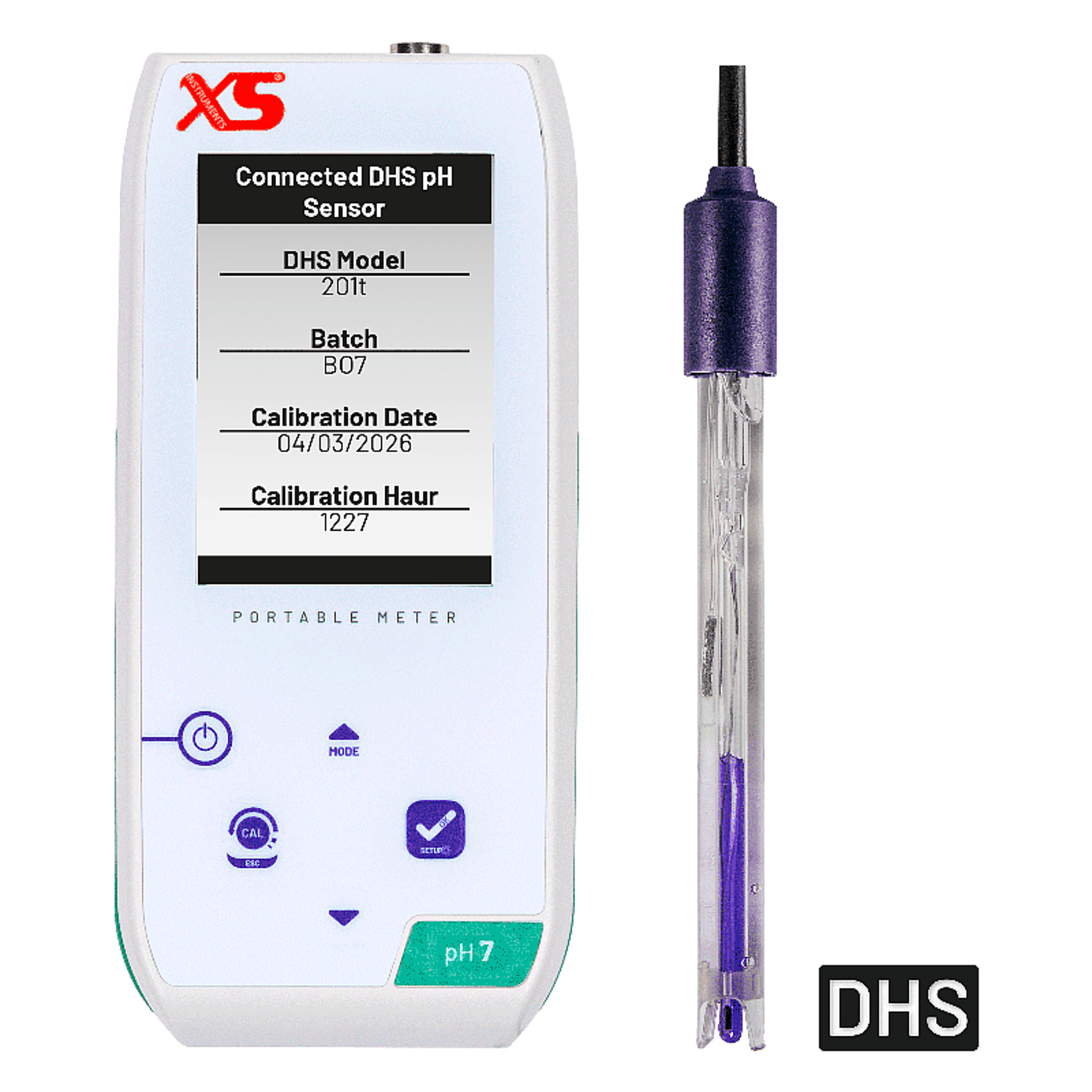 XS pH 7 NEX pHmetro portatile - Elettrodo 201 T DHS