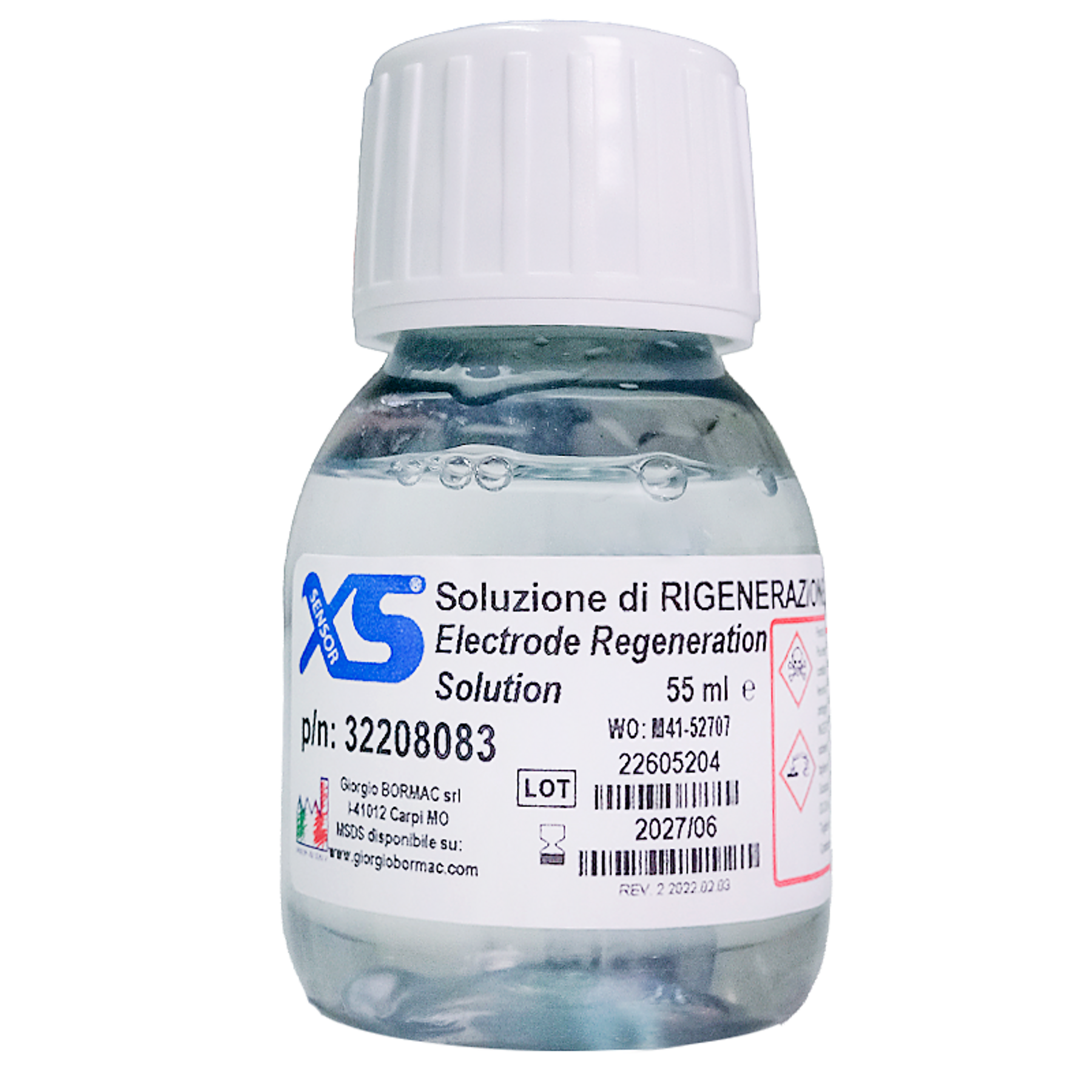 1X55ML XS  REGENERATION Solution (with HF) UN2922 LIQUIDO CORROSIVO, TOSSICO N.A.S. (acido cloridrico, acido fluoridrico), 8(6.1), II, (E) / UN2922 CORROSIVE LIQUID, TOXIC N.O.S (hydrochloric acid, hydrofluoric acid), 8 (6.1), II, (E)