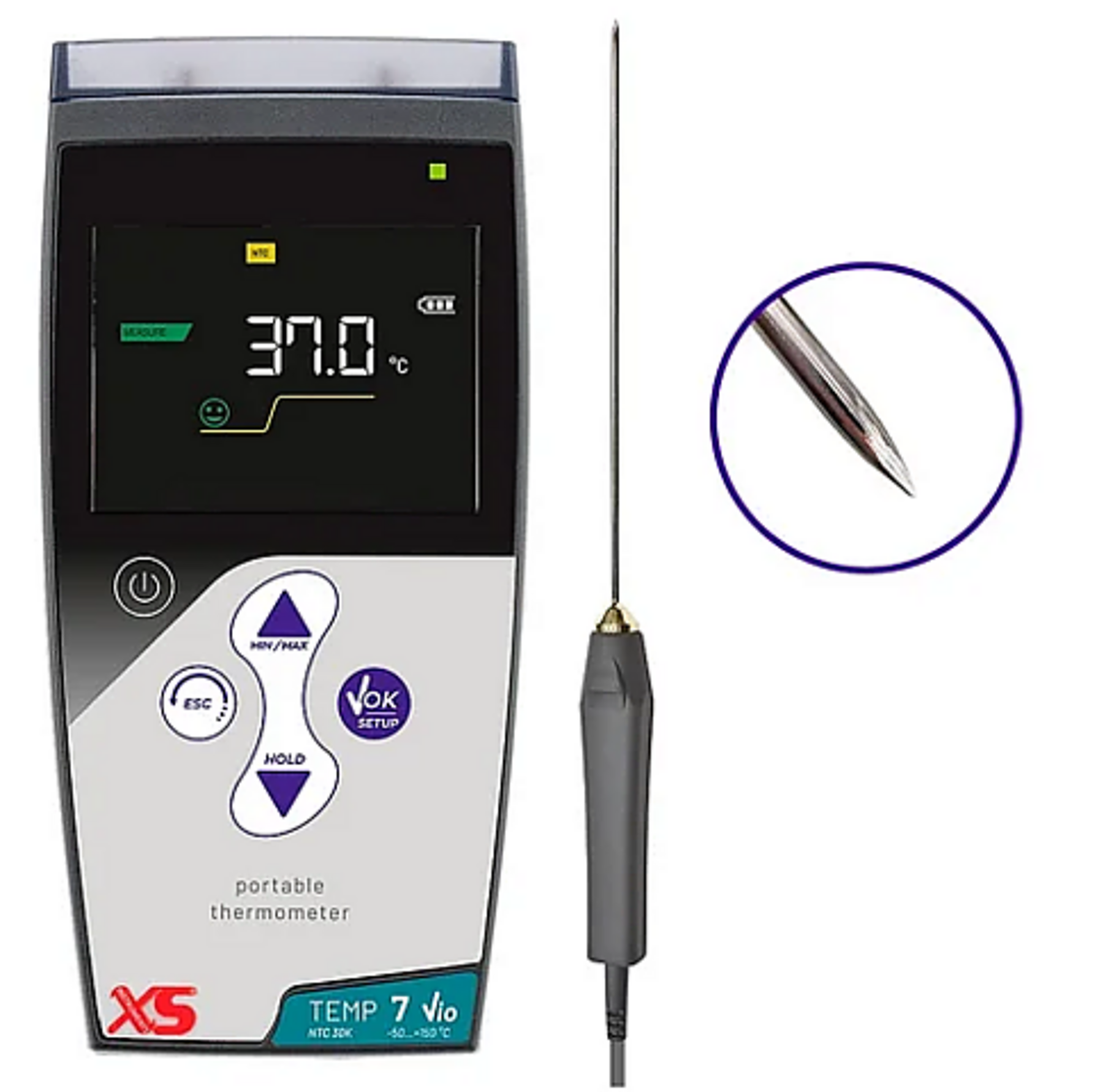 XS TEMP 7 NTC  Vio with probe NT 7P, including carry case